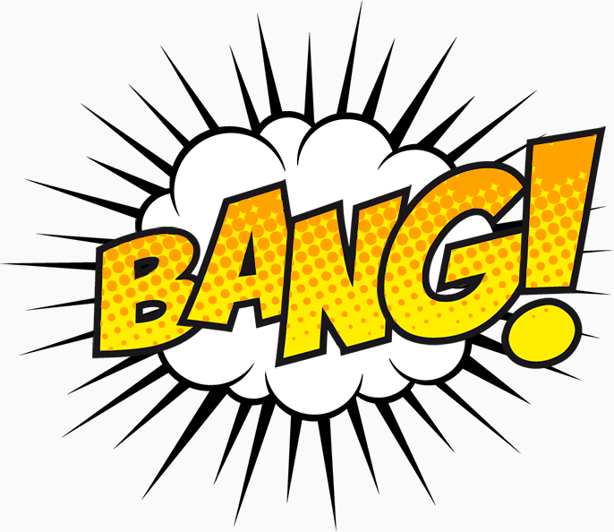 bulle BD AVEC LE MOT BANG!