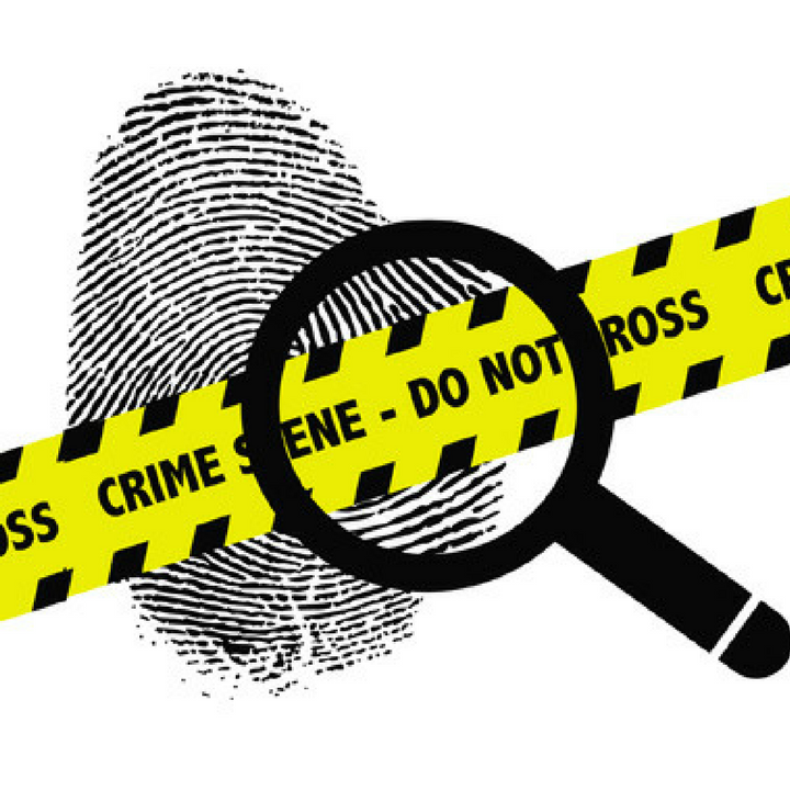 empreinte et affichage scène de crime