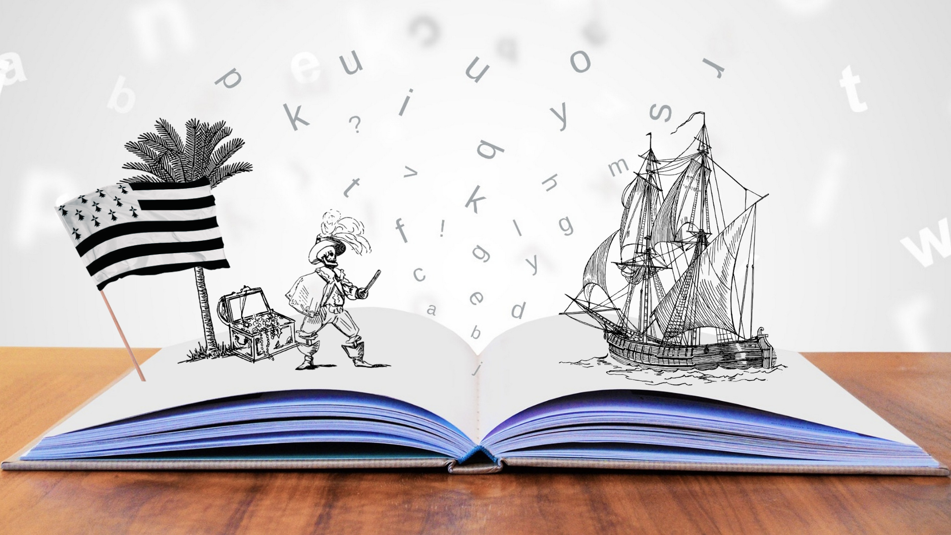 livre avec drapeau bretons
