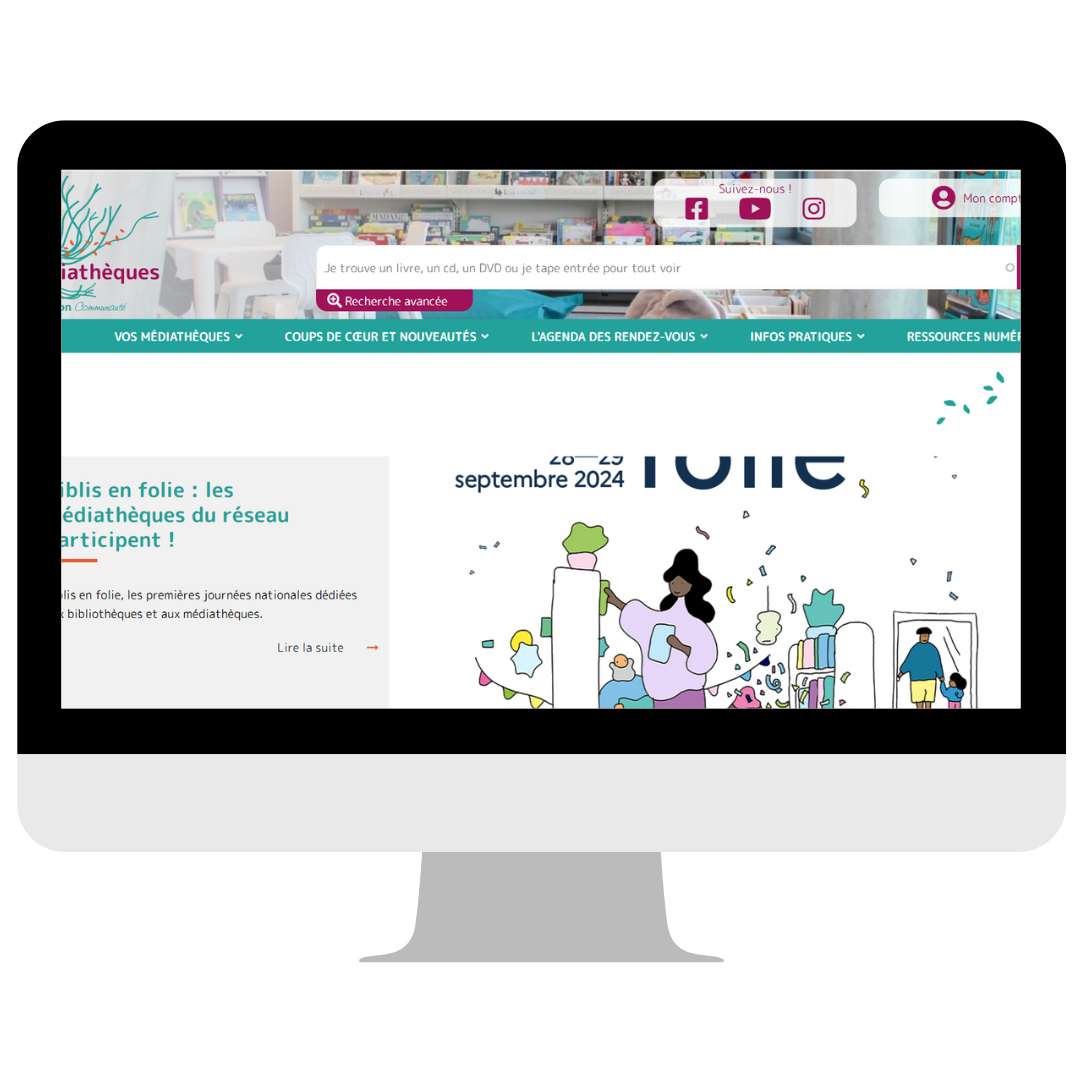 ordinateur avec site internet