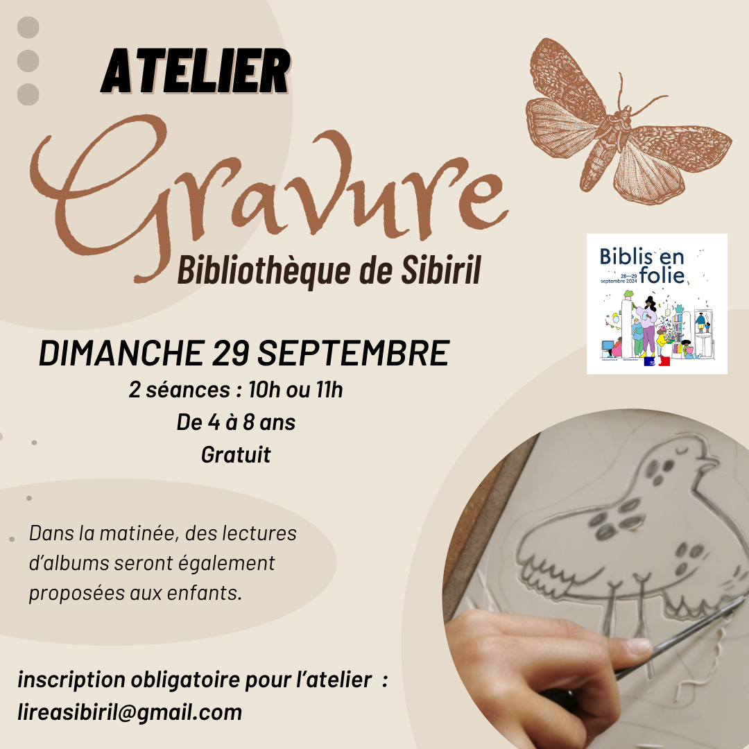 affiche atelier gravure