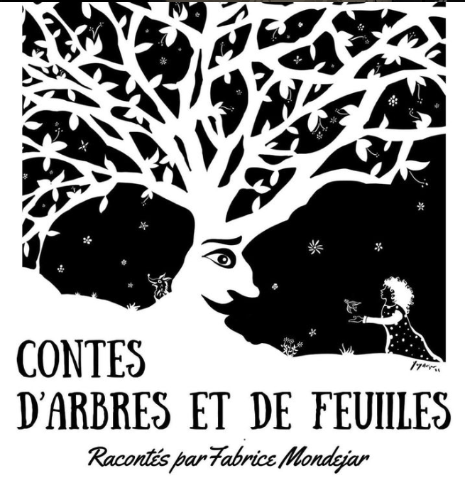 affiche arbre personnifié avec une jeune fille a son pied
