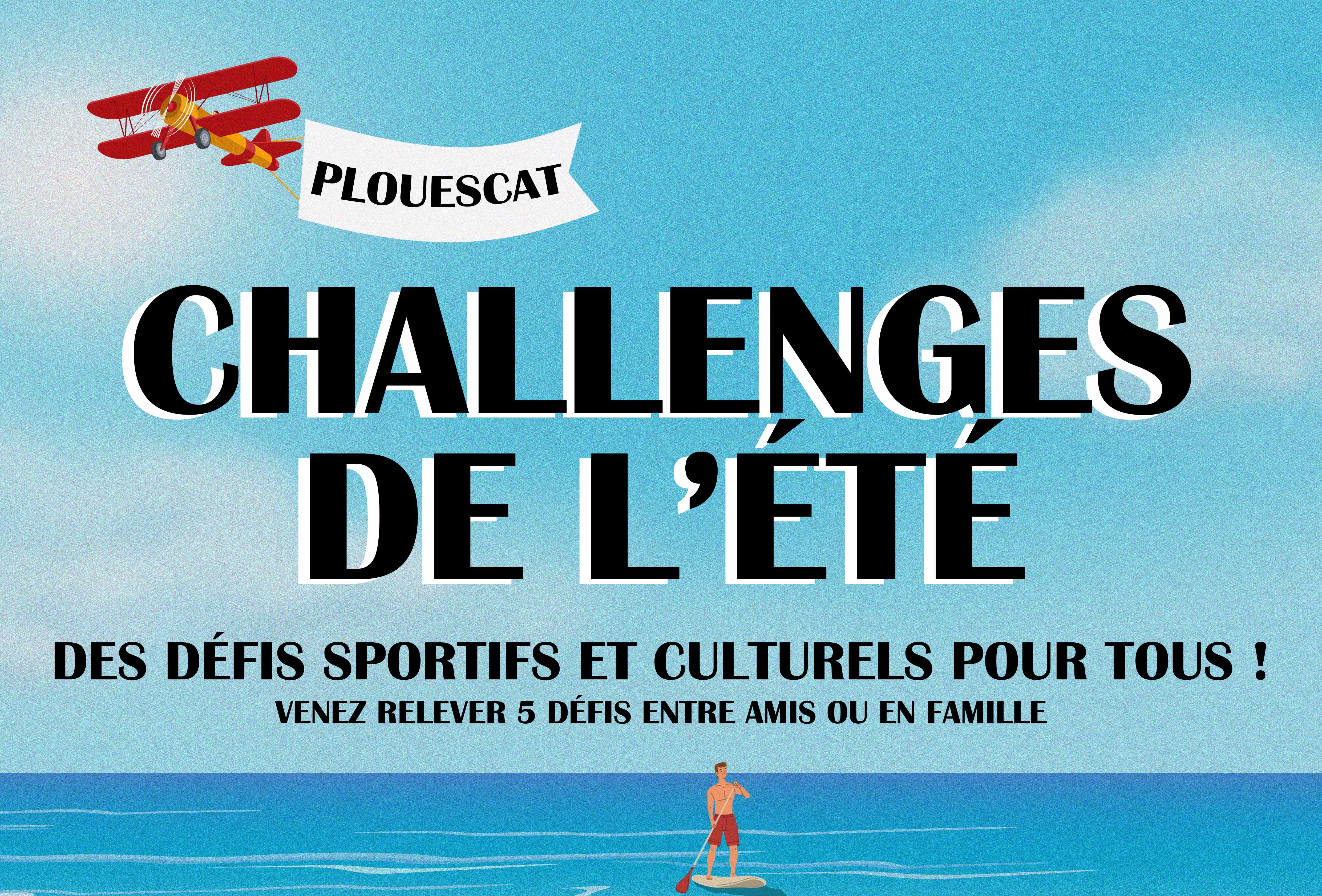 Affiche Challenges sportifs et culturels de l'été sur la plage à Plouescat