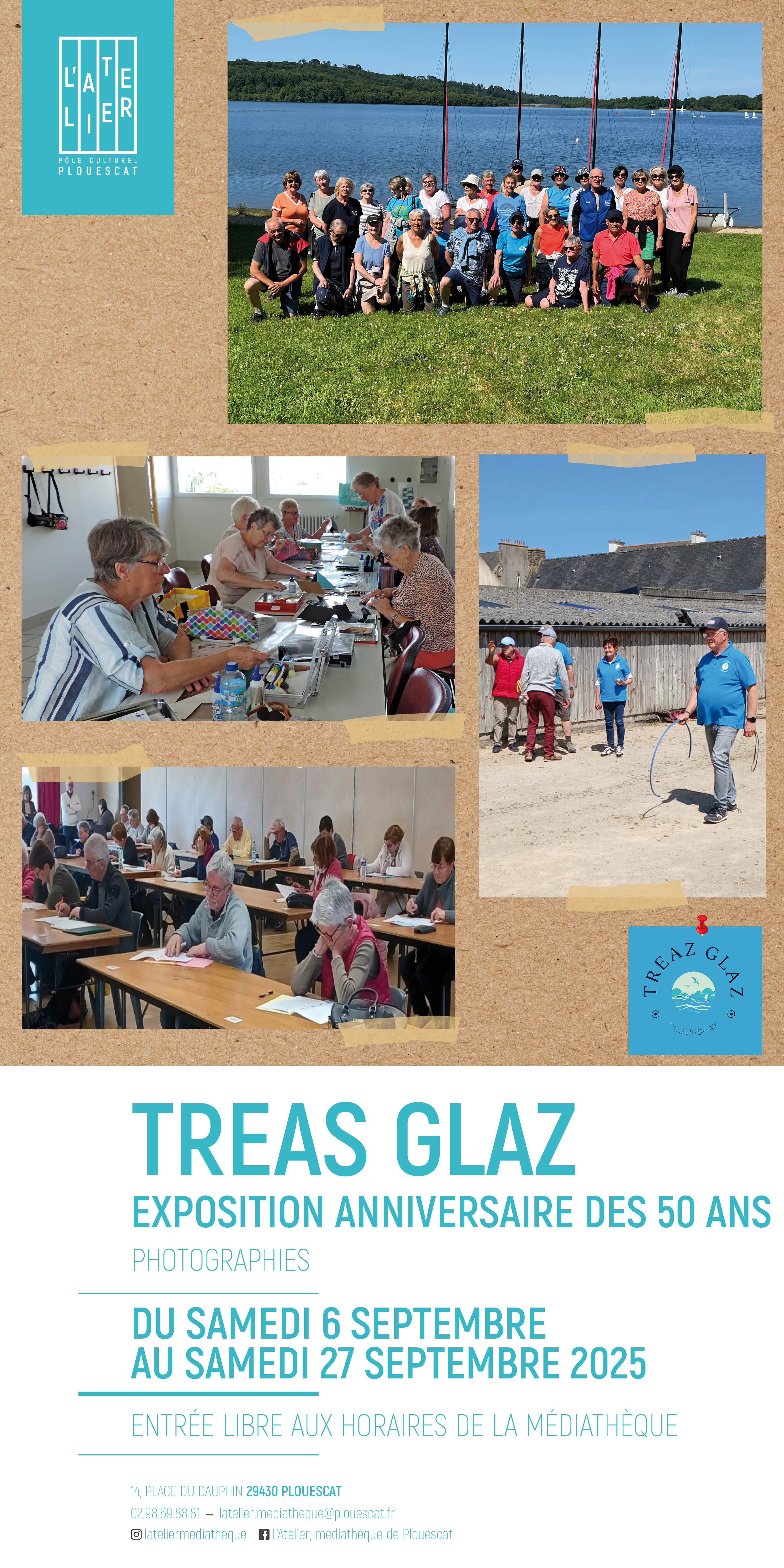 Affiche de l'exposition de photographies de l'association plouescataise Treas Glaz 