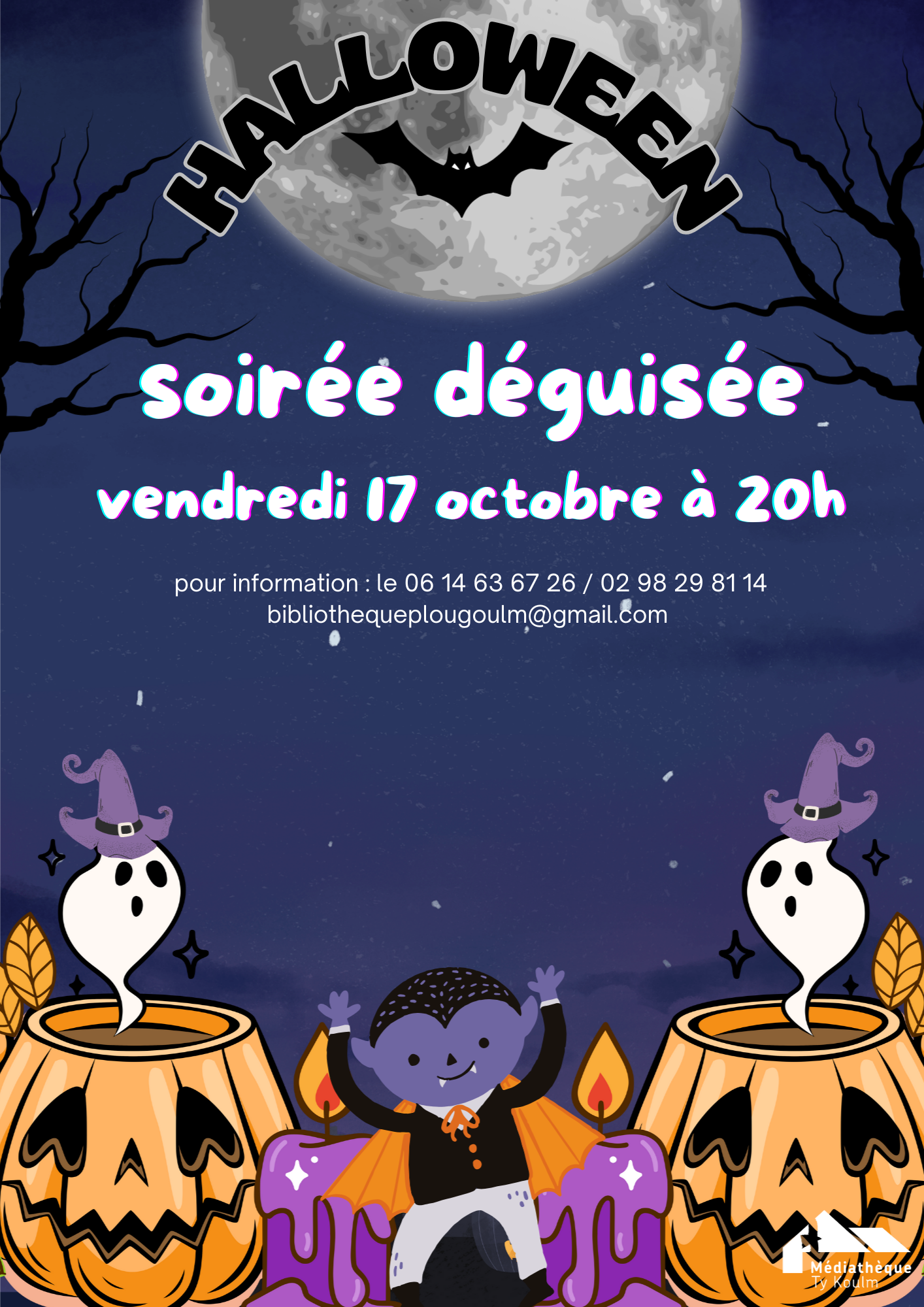 Venez découvrir la médiathèque d'une autre façon. Un temps d'histoire avec ambiance tamisée et un temps convivial autour d'un chocolat chaud.