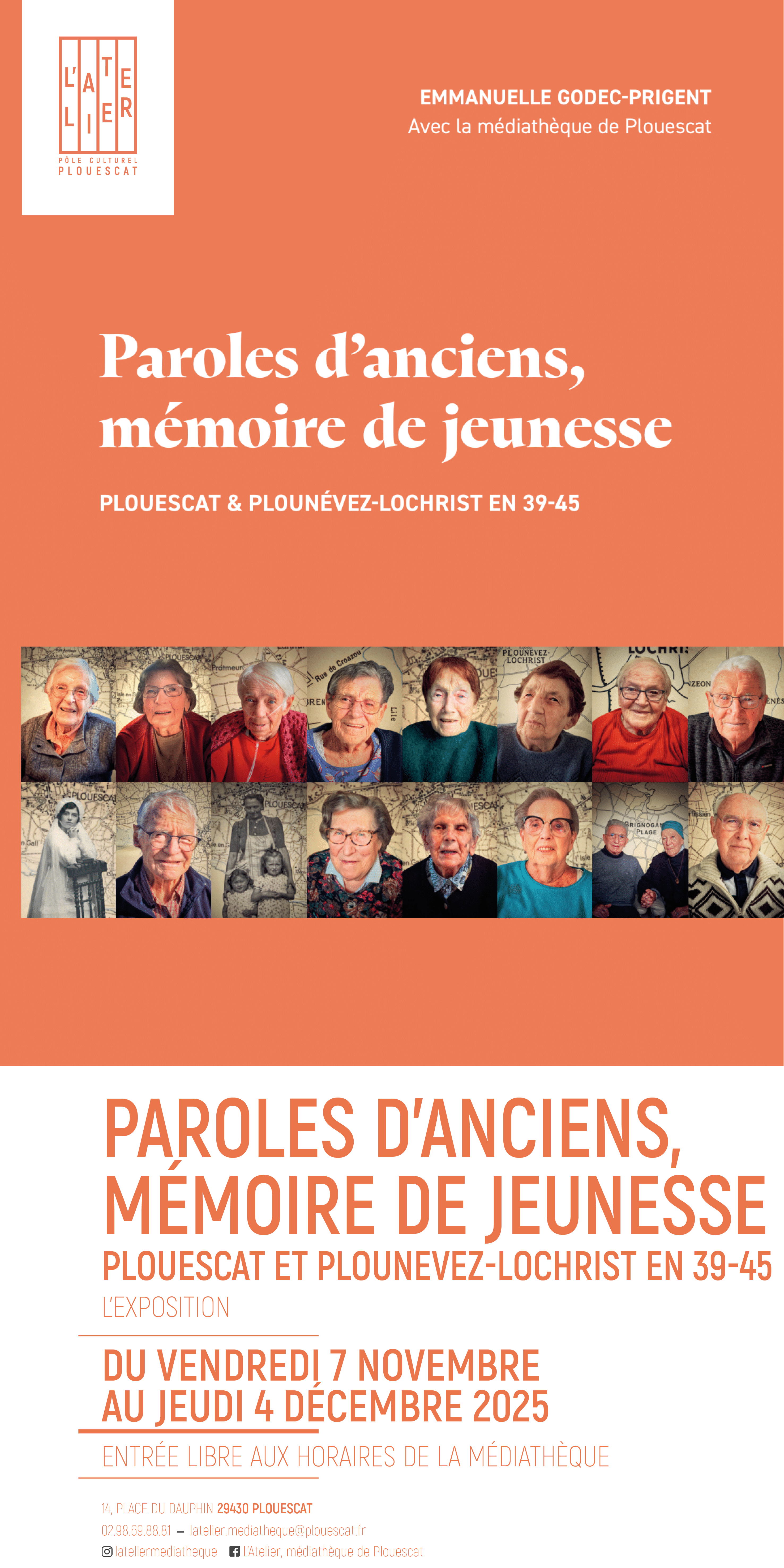 Affiche de l'exposition "Paroles d'anciens, mémoire de jeunesse"