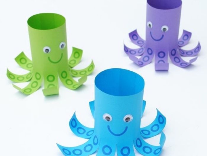 pieuvre en papier toilette