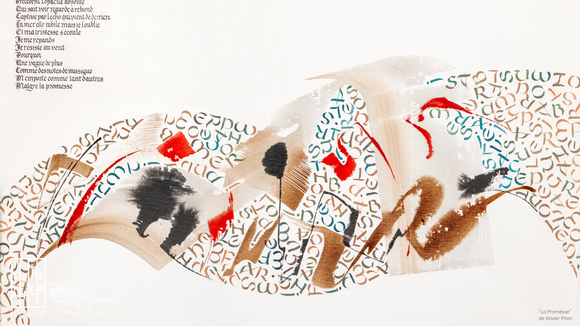 calligraphie “La Promesse”  de Xavier Piton