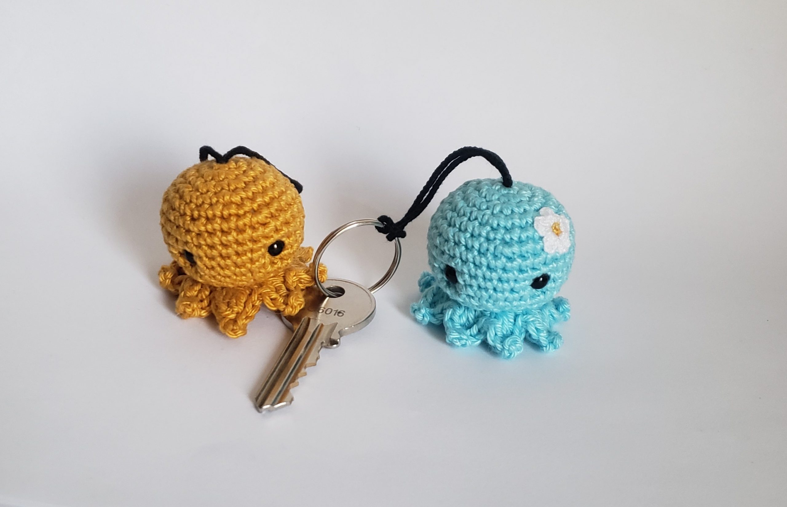 porte-clé avec pieuvre en crochet