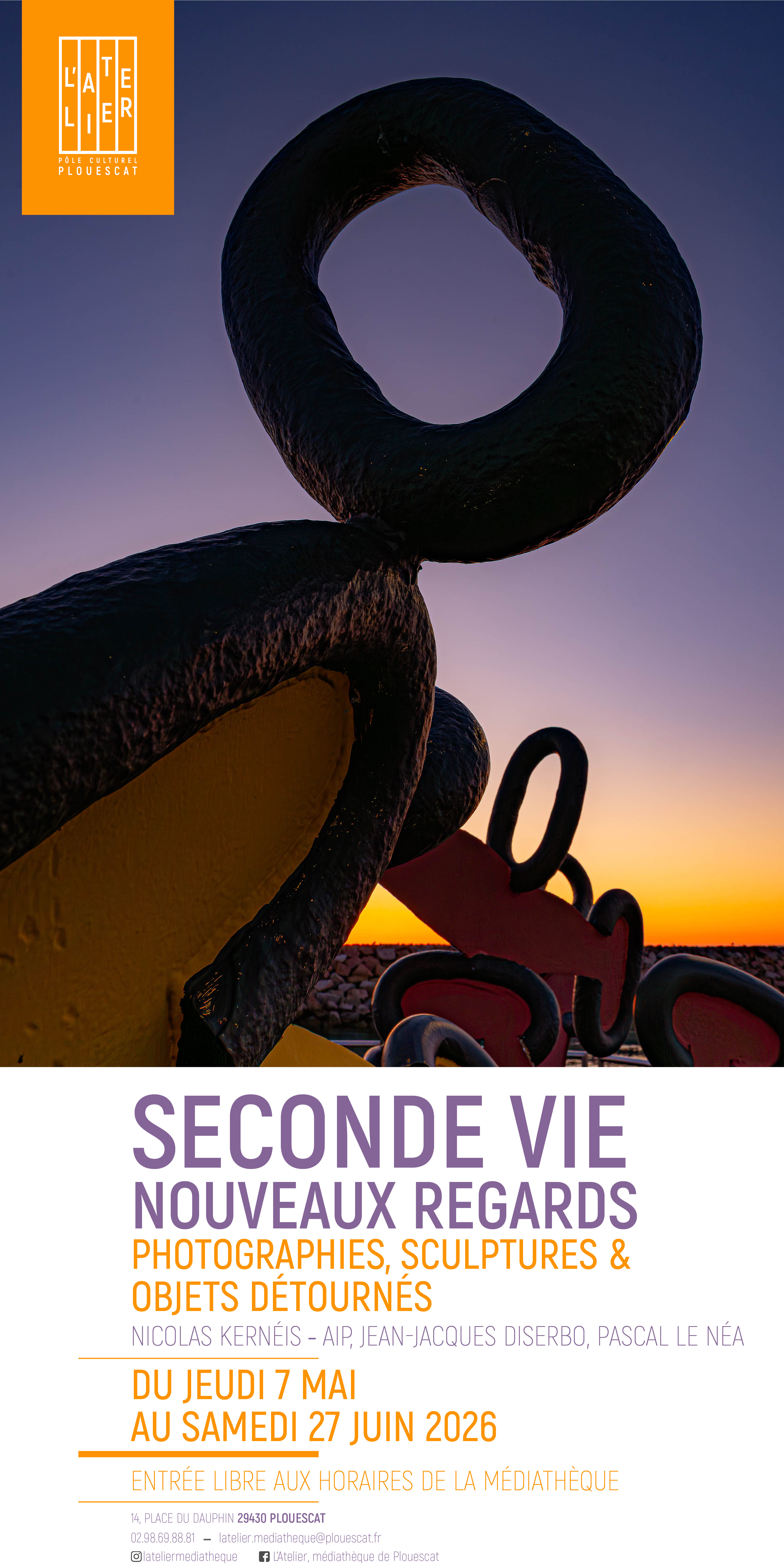 Affiche de l'exposition de photographies et de sculptures