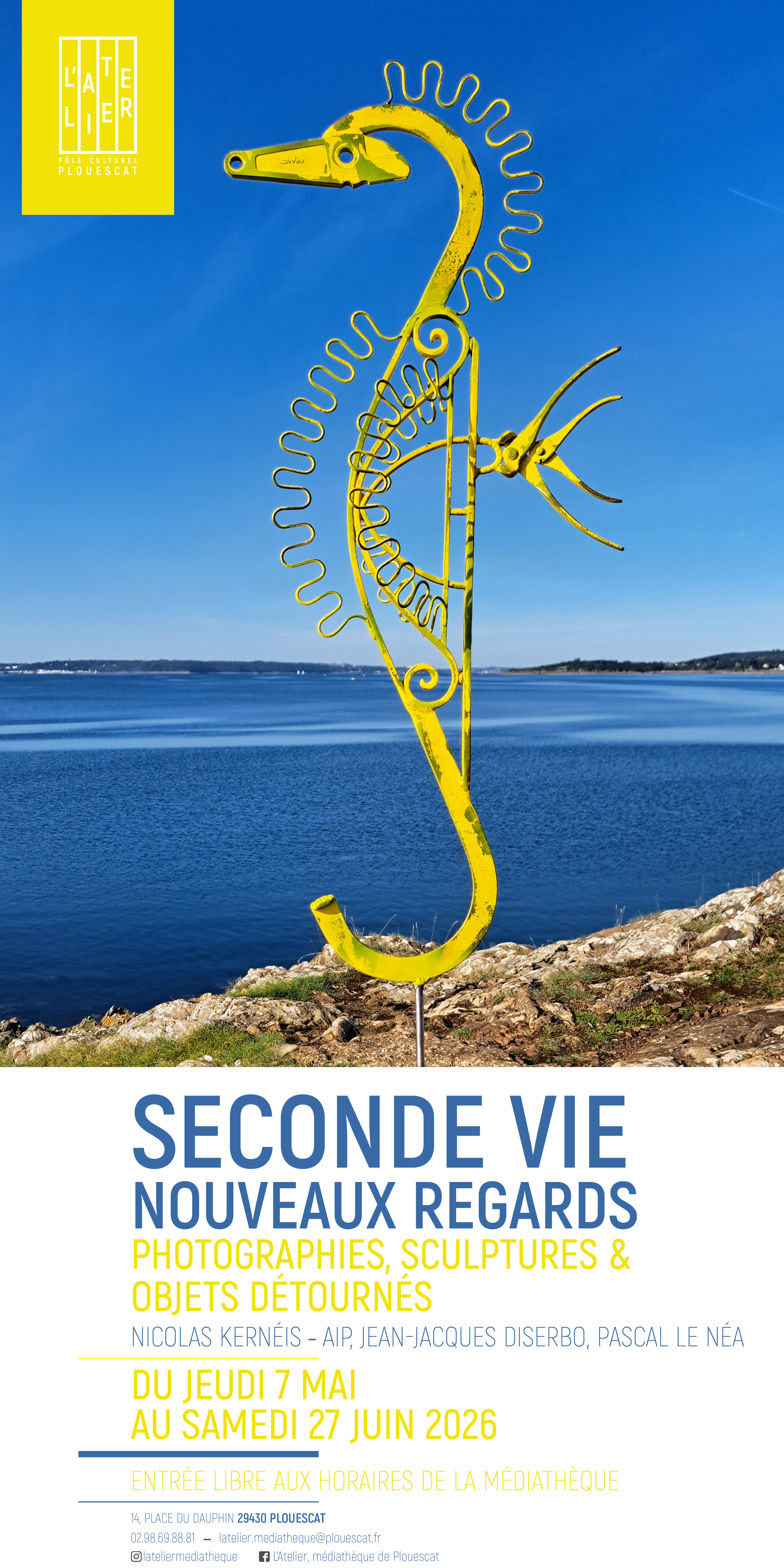 Deuxième affiche de l'exposition de photographies et de sculptures