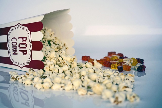 paquet de pop-corn avec des bonbons