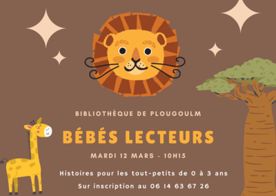 affiche lion girafe bébé lecteur